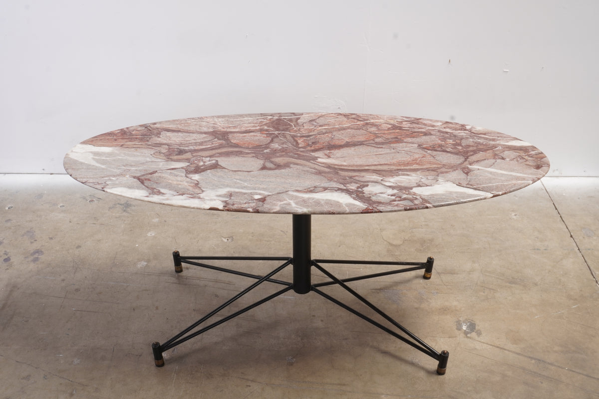 Vintage Italian Osvaldo Borsani Style Mid Century Marble Coffee Table, C1960s