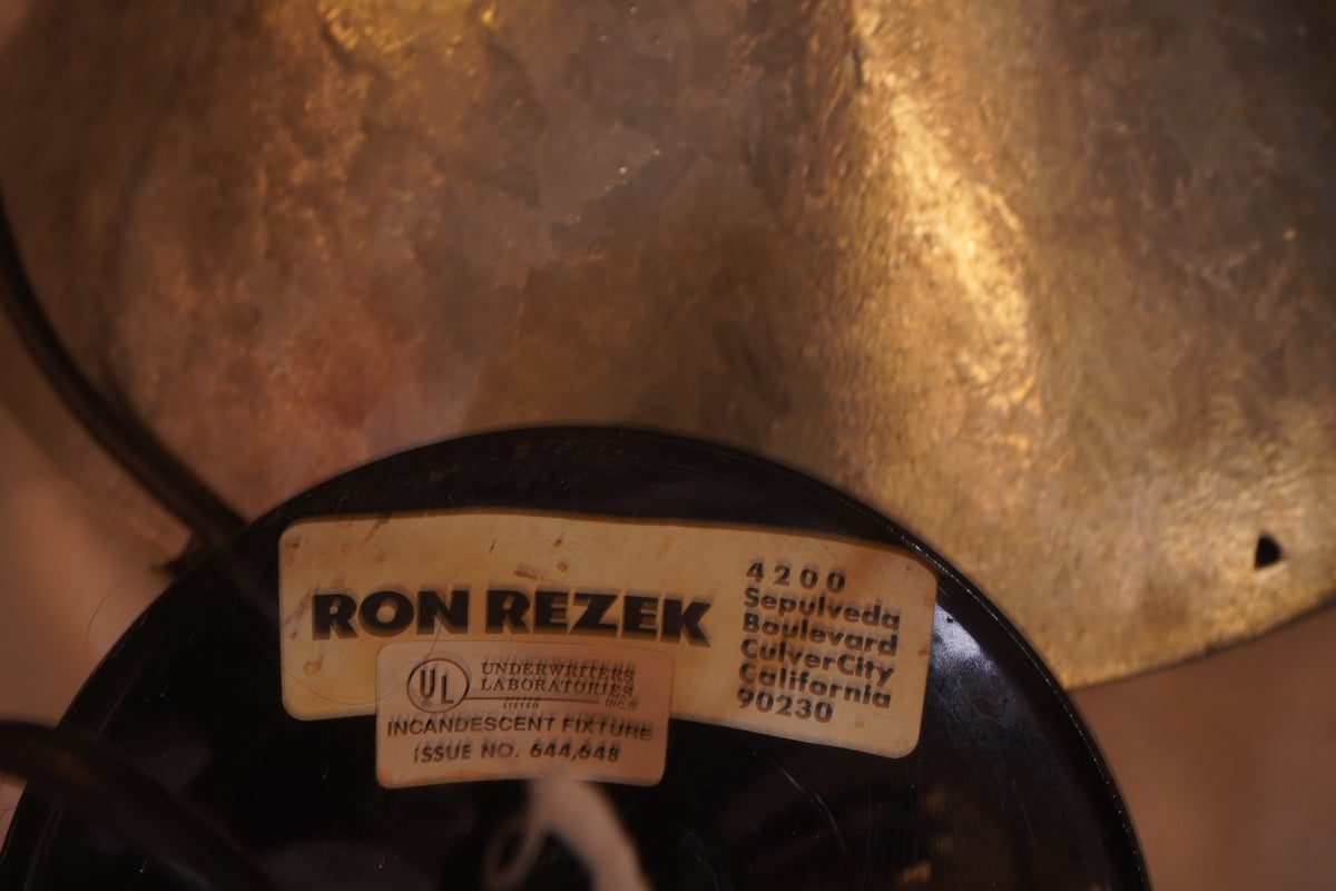 Ron Rezek Modern Steel and Zinc Hanging Lamp, c.1980