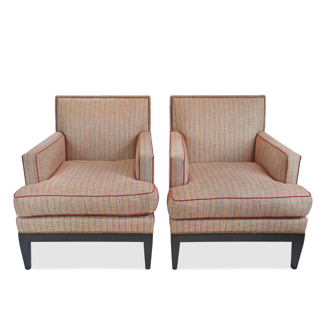 Surya Jerry Arm Chairs, Pair of