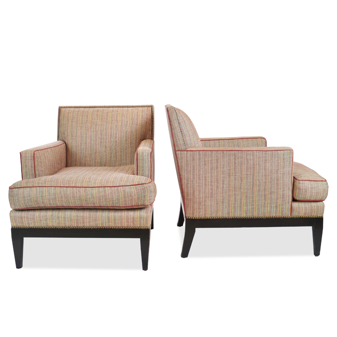 Surya Jerry Arm Chairs, Pair of
