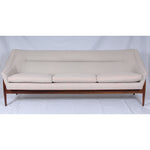 Vintage Scandinavian Folke Ohlsson Mid Century Modern Teak Sofa