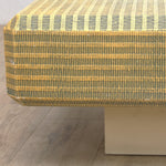 Karl Springer Square Plinth Coffee Table with Grass Cloth C1970s